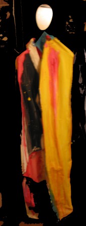 Dea Musica - scultura olio, acrilico, legno, specchio, tela